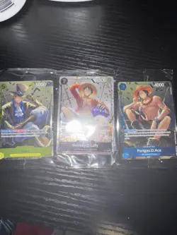 One Piece TCG Tin Set Luffy P-075 Sabo P-073 Ace P-074 Promo No Packs - Image 1