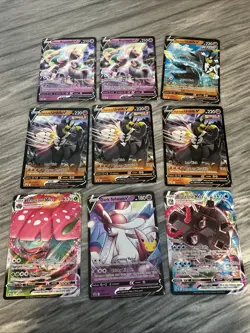 Pokemon Battle Styles Giant Jumbo Card Lot Set Of 9 Dark Sylveon V Blastoise - Image 1