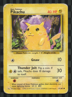 Pikachu 58 (PokeTour 1999 Stamp) Base Set Promo Holo - Pokemon TCG HP - Image 1