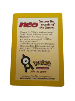 Pokemon Neo Discovery The Secrets Of The Unown Promo Card - Image 1