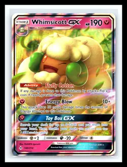 💥 Pokemon TCG Whimsicott GX Holo Ultra Rare Card Unbroken Bonds 140/214 - Image 1