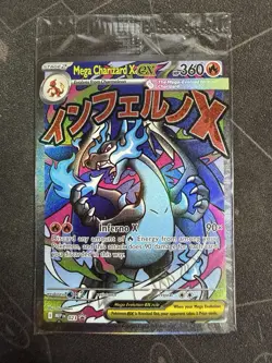 SEALED Mega Charizard x EX 023 Mega Evolution Promo with Oricorio 024 Card - Image 1