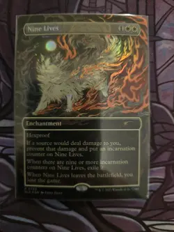 Nine Lives (0793) Foil MTG Secret Lair: Raining Cats and Dogs NM-M - Image 1