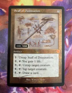 Staff of Domination (Schematic) (Serial Numbered) The Brothers' War: Retro Frame - Image 1