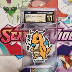 CGC 10 Pristine Dragonite B-Side Label Pokemon Stickers Part 7 2019 - SHIPS FAST - Image 1
