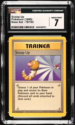 Pokemon - 1999 Base Set #78/102 Scoop Up CGC 7 FREE SHIPPING (US Only) - Image 1