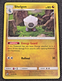 Shelgon 43/70 Uncommon Yuka Morii Dragon Majesty Pokemon Card LP -- L10 - Image 1