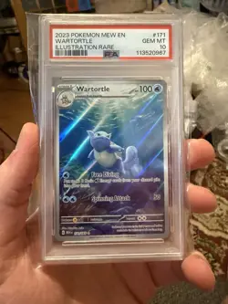 2023 POKEMON MEW EN-151 ILLUSTRATION RARE #171 WARTORTLE PSA 10 - Image 1