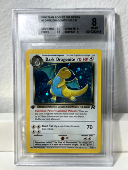 Pokemon Dark Dragonite Team Rocket 1st Edition Holo Rare #5 BGS 8 - Image 1