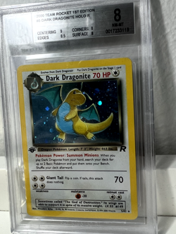 Pokemon Dark Dragonite Team Rocket 1st Edition Holo Rare #5 BGS 8 - Image 2