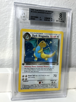 Pokemon Dark Dragonite Team Rocket 1st Edition Holo Rare #5 BGS 8 - Image 3