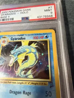 2000 POKEMON BASE SET 2 #7 GYARADOS-HOLO PSA 9 - Image 3