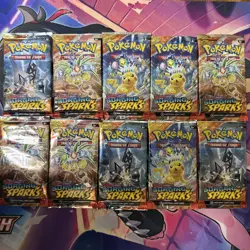 10x Lot Pokemon TCG Surging Sparks Loose Booster Packs New & Factory Sealed - Image 1