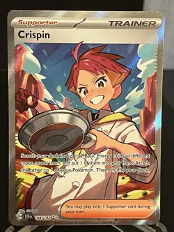Pokemon TCG Crispin 164/142 Sv07: Stellar Crown Ultra Rare (Full Art) Holo Card - Image 1