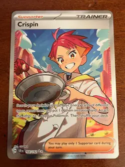 Pokemon TCG Crispin Trainer SV07 Stellar Crown 164/142 Full Art Holo Ultra Rare - Image 1