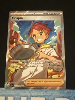 Pokemon TCG Crispin Trainer SV07 Stellar Crown 164/142 Full Art Holo Ultra Rare - Image 1