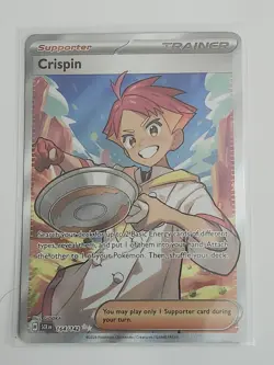 Pokemon TCG Crispin 164/142 Sv07: Stellar Crown Holo Full Art NM - Image 1