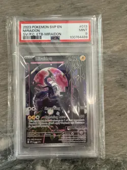 PSA 9 Miraidon Pokemon Center ETB Promo SVP 013 Mint Pokemon Card - Image 1