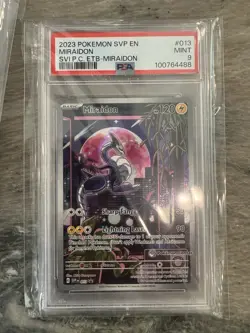 PSA 9 Miraidon Pokemon Center ETB Promo SVP 013 Mint Pokemon Card - Image 3