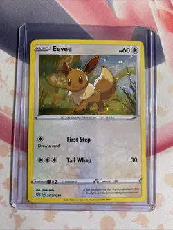 Pokemon Eevee SWSH095 Black Star Promo Holo Sword Shield 2021 TCG Card ENG - Image 3