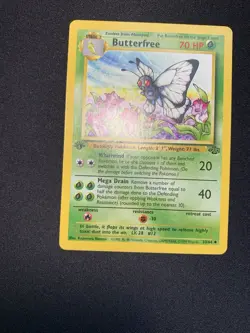 Pokemon Card Butterfree “d” 1st Edition Uncommon Jungle 33/64 LP Error WOTC - Image 3