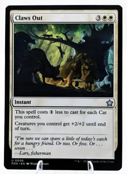 Claws Out | MTG FDN | Foundations | Cat Tribal Anthem Pump EDH | NEW NM-MINT - Image 1
