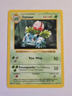 Ivysaur 30/102 Uncommon Base Set Pokemon Shadowless LP - Image 1