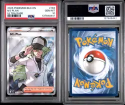 2025 POKEMON BLK EN-BLACK BOLT ULTRA RARE #163 N'S PLAN PSA 10 - Image 1