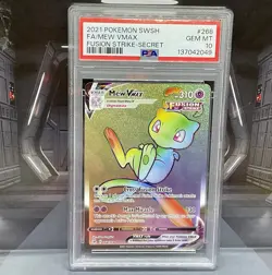 Mew VMAX 268/264 Pokemon swsh:Fusion Strike Secret Rare Rainbow PSA 10 💎 - Image 1