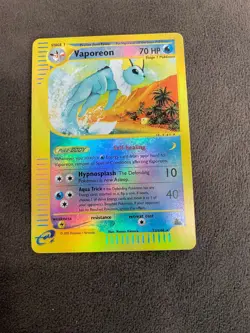 Vaporeon 33/144 Reverse Holo Skyridge eReader Pokemon TCG English NM - Image 1