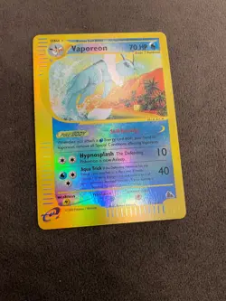 Vaporeon 33/144 Reverse Holo Skyridge eReader Pokemon TCG English NM - Image 2