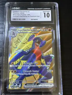 CGC 10 Cynthia's Garchomp ex SVP 204 Promo Destined Rivals Pokemon Card - Image 1