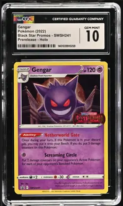 Pokemon Gengar SWSH241 Lost Origin Prerelease Promo Card CGC 10 Gem Mint - Image 1