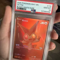 PSA 10 Victini 172/086 (Red Victini) White Flare Pokemon Card English BWR - Image 5