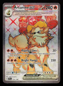 Arcanine ex 224/198 Ultra Rare Scarlet & Violet Base Set Pokemon Card - Image 1