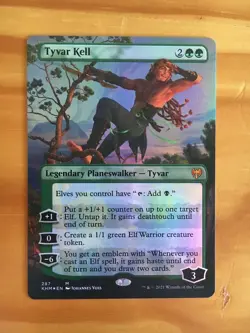 Mtg Kaldheim Tyvar Kell Extended Art Borderless FEA FOIL NM - Image 1