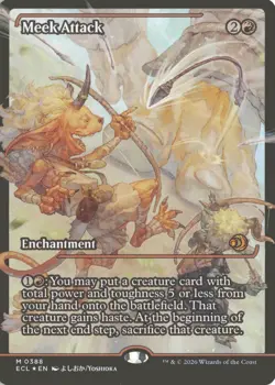 MTG Meek Attack (0209) *Foil* JP Showcase Lorwyn Eclipsed MT/NM English - Image 1