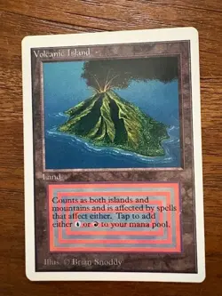 Magic the Gathering, Volcanic Island, Unlimted Edition, MTG - played - Image 1