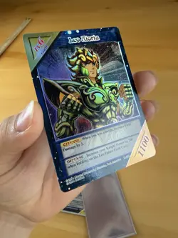 Leo Aioria / Knights Of The Zodiac Card LV6 K-078 Holo W Dragon Shiryu Mint - Image 2