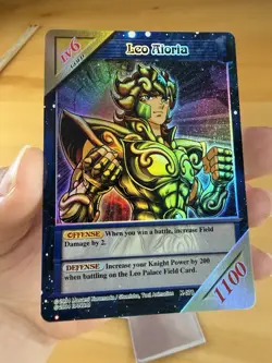 Leo Aioria / Knights Of The Zodiac Card LV6 K-078 Holo W Dragon Shiryu Mint - Image 3