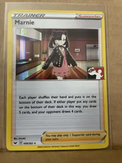 Marnie 169/202 Pokemon Prize Pack Variant Sword & Shield Line Holo - Image 3