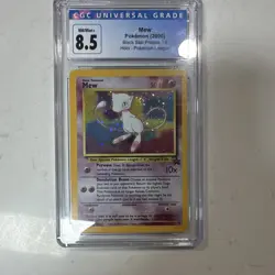 Pokemon Mew 9 Black Star Swirl Promo Holo Pokemon League 2000 CGC 8.5 EnglishTCG - Image 1