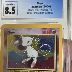 Pokemon Mew 9 Black Star Swirl Promo Holo Pokemon League 2000 CGC 8.5 EnglishTCG - Image 3