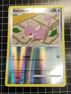 Rattata 73/99 Reverse Holo Platinum Arceus Pokemon - Image 1