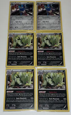 Lucario 63/124 Cosmos Holo XY Pokemon Sealed Knockout Collection Promo Lot Of 6 - Image 1