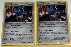 Lucario 63/124 Cosmos Holo XY Pokemon Sealed Knockout Collection Promo Lot Of 6 - Image 2