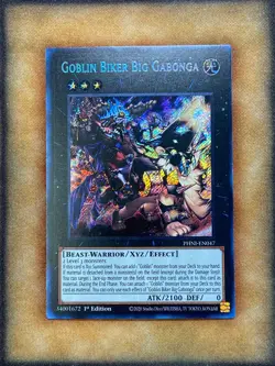 Yugioh Goblin Biker Big Gabonga PHNI-EN047 Secret Rare 1st Ed NM - Image 1