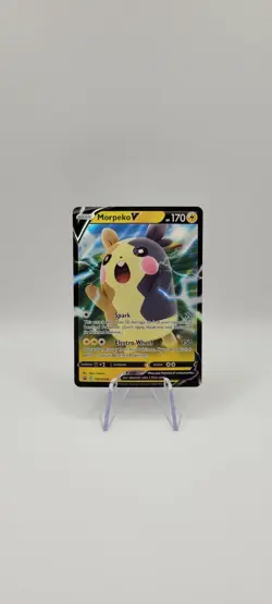 Pokemon TCG: Morpeko V SWSH056 Holo Rare Black Star Promo Card NM - Image 1