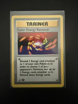 1999 Pokemon Super Energy Removal Trainer Base Set 1st Edition TCG Card 79/102 - Image 1