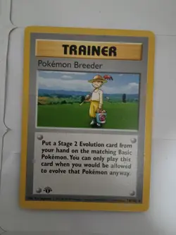 Pokemon Cards: Base Set 1st Edition Rare: Pokemon Breeder 76/102 - Image 1